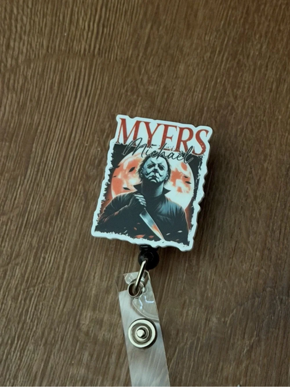 Michael Myers Horror Badge Reel - Black, Red, White